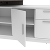 Bestar Equinox L-Shaped Desk, Bark Gray/White 115420-000047
